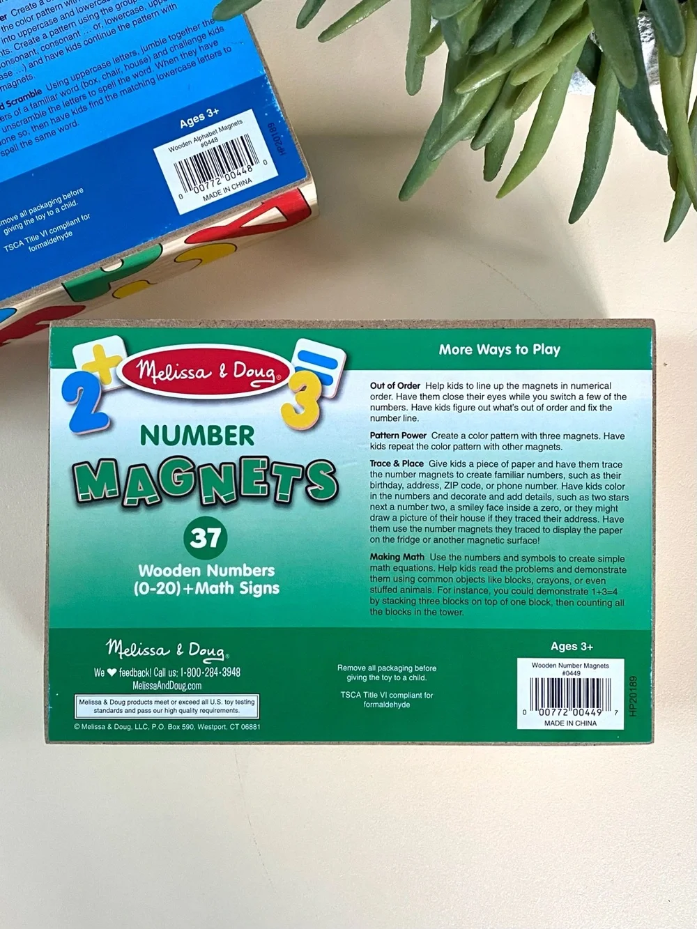 MELISSA & DOUG - Alphabet & Numbers Wooden Magnet Sets
